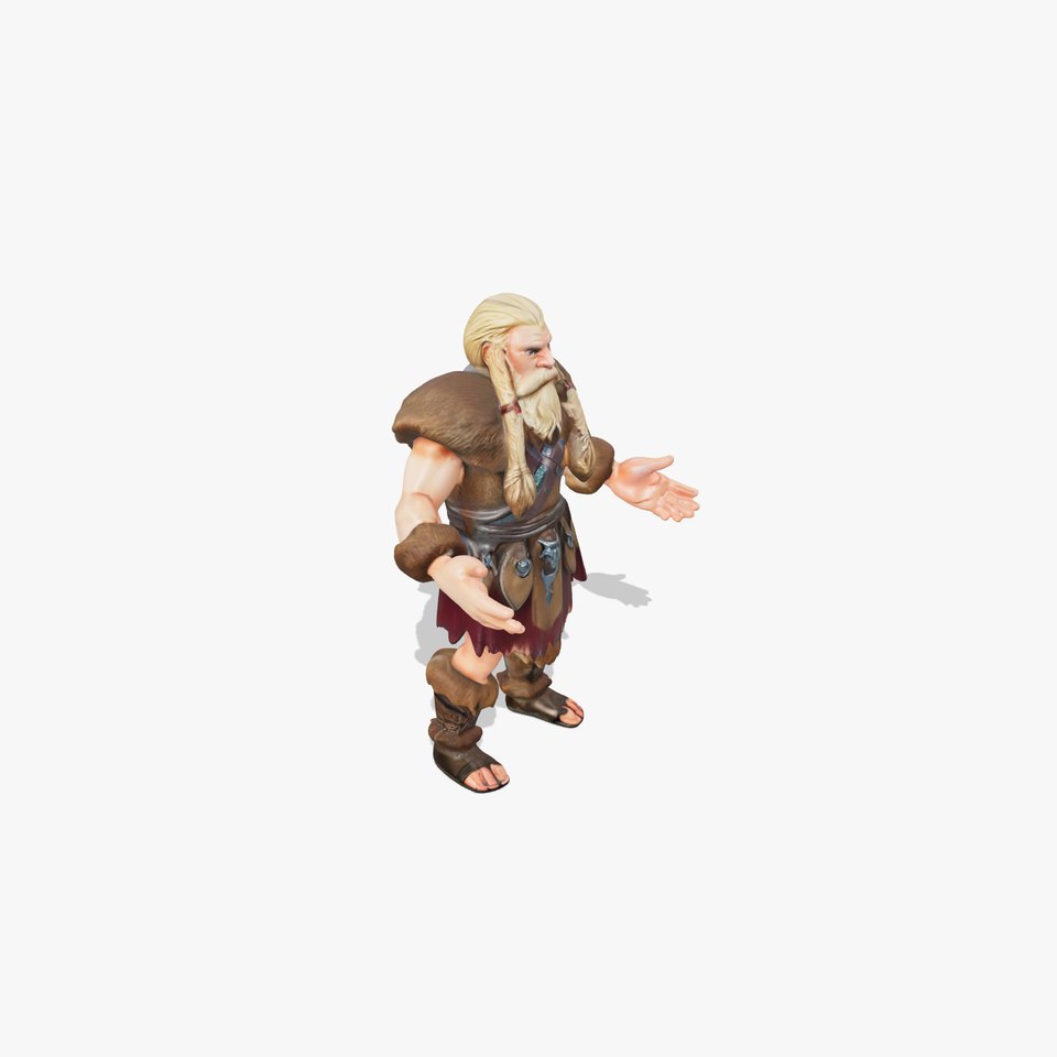 Viking Warrior Character Rigged and Animated